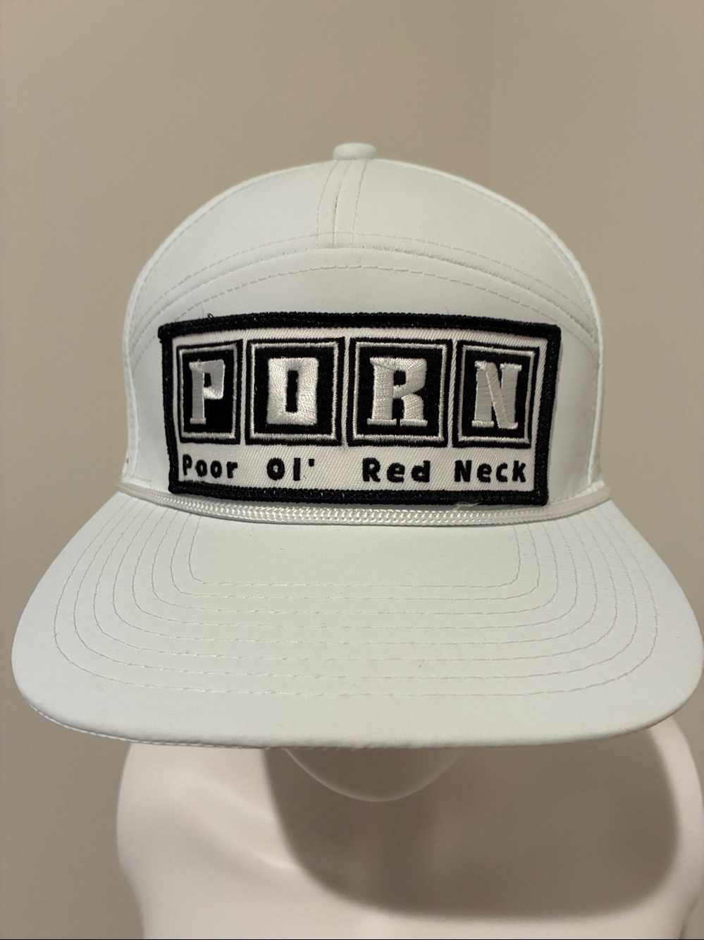 OTTO Camouflage and Olive Green Truckers Cap with 'PORN' Patch